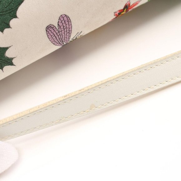 Rare GUCCI Red Lucite Boxy Hard Shell Leather Floral Flap Cross Body Bag - Picture 8 of 10